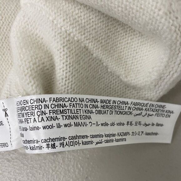 Massimo Dutti Women Cardigan Sweater S Cream Wool Gold Button 5702/620 NWD - Picture 11 of 16